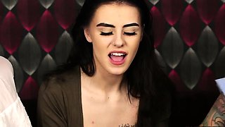 CFNM horny babes cocksucnig cooworker