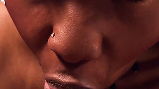 Intense Fuck and Cumshot in the Hole of the Naughty Girl's Nose