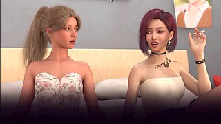 Cartoon fantasy, 3d animation, perfect body