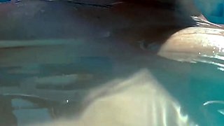Skinny Dipping and Teasing in the Garden Pool - Amateur Teen