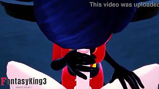 Violet Parr from The Incredibles giving head in the park (animated hentai @ PTRN)