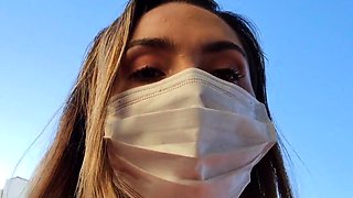 Walking around without underwear, showing my and squirting
