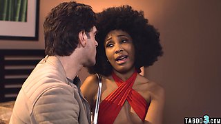 Married fellow plumbing a wooly ebony COUGAR