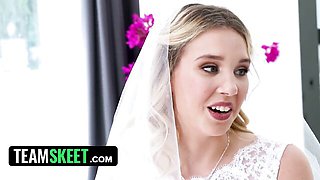 Blonde bride Sophia Sterling turns a lingerie shoot into sex with the photographer