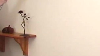 Curvy Sexy Horny Maiden Cleaning the House, Stripteating and Teasing