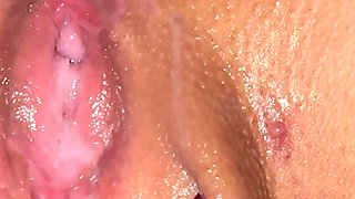 Masturbating My Pussy in Close-up While Cum Flows Out of It!