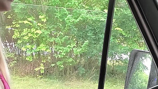 Dirty Blonde Parking Lot Slut Gets Fucked Hard