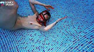 Underwater Submission Ball Gag & Blindfolded Prey
