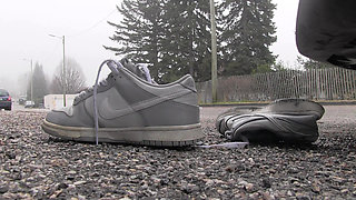 Piss and destroy Nike Dunk of ex girlfriend