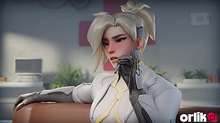 Overwatch Mercy Dr. Ziegler - Clinic Double Penetration (tight Pussy & Anal)