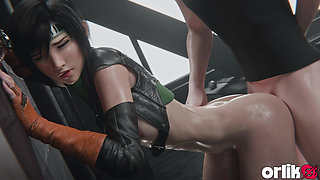 Yuffie Final Fantasy 7 Doggystyle Big Ass Fuck with Creampie - Tight Pussy 3D Hentai Animation