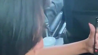 Married Woman Sucked Me with Her Husband at the Wheel