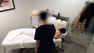 I fucked shy Japanese babe with perfect body who came again for my special massage!