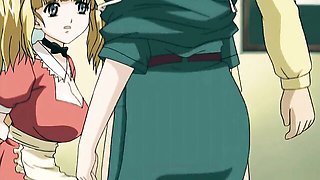 Mademoiselle's big tits action