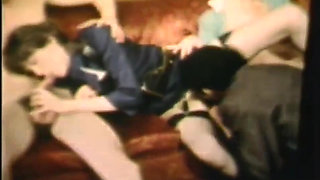 Wild vintage foursome in the prison