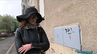 Public agent - moneyless fashion schoolgirl flashes Huge Tits then outdoor nail