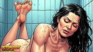 Horny 45-year-old Mommy in the Shower