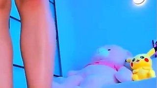 Close up teen foot worship