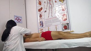 Nurse Jennyferpimenta Handles Her First Patient's Big Cock Erection - Amateur Latina Brunette Deep Throat Blowjob