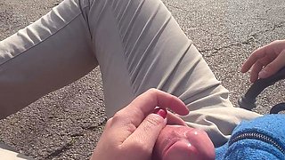 Dude fucks hot amateur outdoor POV at music festival