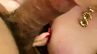 Nasty brunette pornstar with big boobs