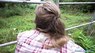 Public Agent Fucks Swedish Hitchhiker in Car - Big Cock Blowjob & Public Sex