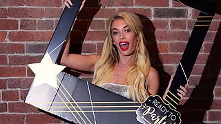 Nude blondie Katie Jean waiting new year