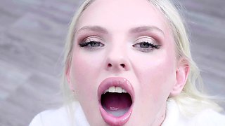 Amateur girlfriend blowjob with facial shot