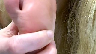 Blond ripping her hose foot fetish and anal sex