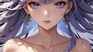 Iris Energy: a Beautiful Young Woman with Swirling Light in Her Eyes