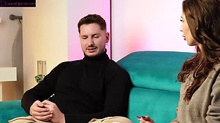 Caught Cheating: Secret Blowjob Adventure with Hot Brunette Teen Laura Quest