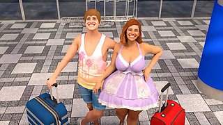 Married couple, hot curvy milf, caribbean
