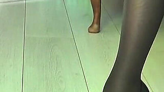 Crossed Pantyhose Legs Fetish