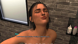 Double delight: sexy wet girls under the shower, 3D porn for lesbians ep 4