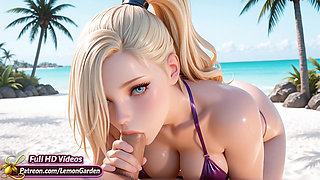 Ino Yamanaka Gets Fucked Hard on Summer Vacation. Naruto. Ai generated