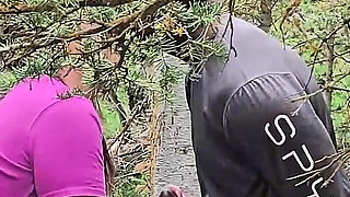 Slutty Hotwife Polyjswitch Finds Some Big Wood in the Forest