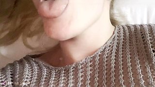 Stepbrother Casually Watching Porn And Cum In Stepsisters Mouth