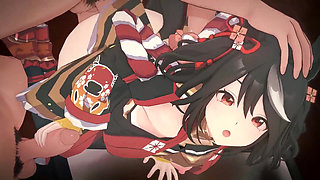 Uma Musume - Kitasan Black Gangbang Sex - 3D Hentai Animations