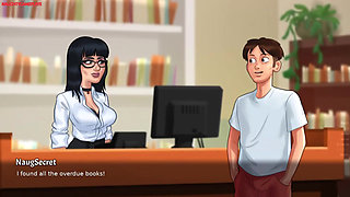 Summertime Saga by Darkcookie - Sexy Big Boobs Girl Striptease & Big Ass Play, Hot Slut Teases Him with BBW Sexy Body