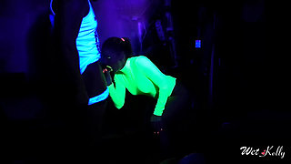 Hot MILF in Neon Body Loves to Fuck in the Dark