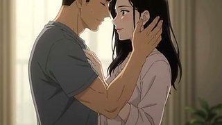 Stepsister Kissing practice with her stepbrother before his date with boyfriend