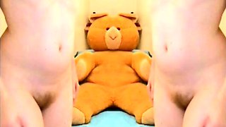 Curly Blonde Teen Records Solo Dildo Masturbation