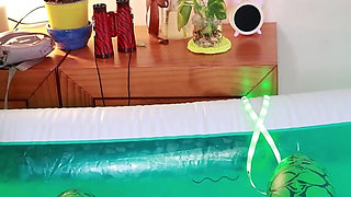 Humping, Dominating and Pee an Inflatable Crocodrile