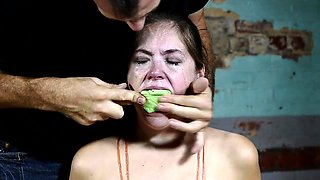 Small tit brunette amateur tugs on a big willie
