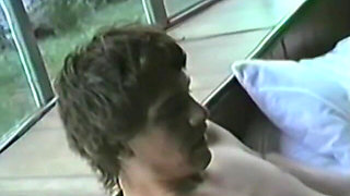 Two Guys Take It in Turns on a Small Tits Blonde