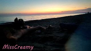 Dick Flash French Teacher MILF Risky Beach Blowjob Maspalomas Nude Beach Cumshot People