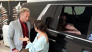 Sneaky Car Dealership Threesome.Emma Magnolia, Alexa Payne