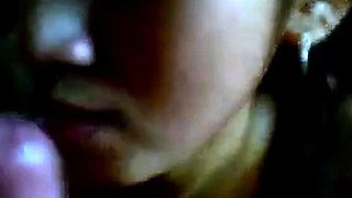 Asian College Girl Gives a Blowjob and Swallows
