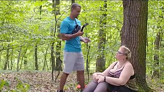 Mature bitch on a leash is going to get power-fucked