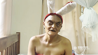 Grandstepmother Wore Her Christmas Bunny Like Outfit so I Can Fuck Her in Her Ass -[ai-generated]